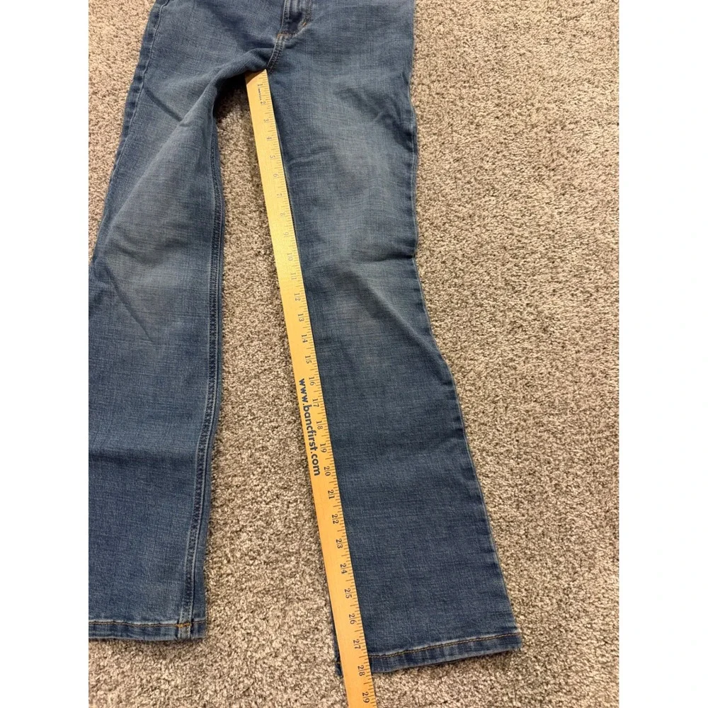 Wrangler Jeans Girls 12 Regular Blue Boot Cut Stretch Denim Embroidered Pockets